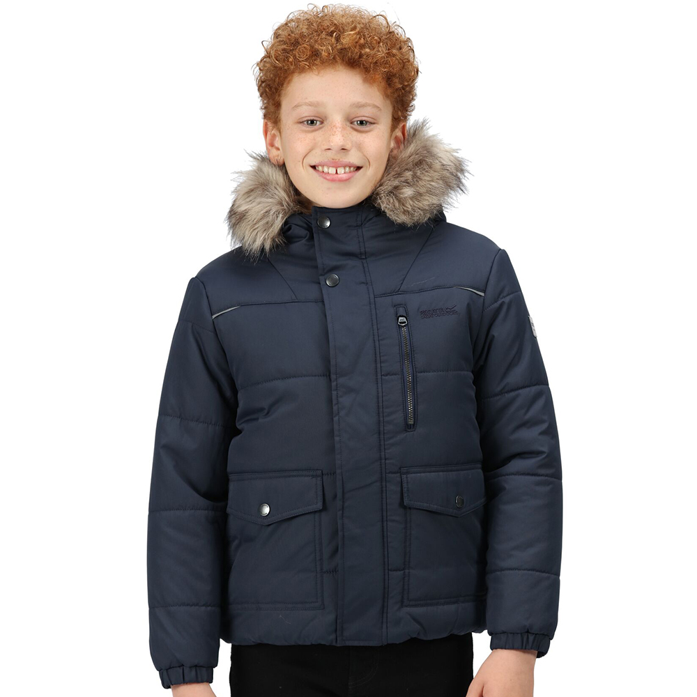 Regatta Boys Parvaiz Hooded Padded Insulated Parka Jacket 9-10 Years - Chest 69-73cm (height 135-140cm)