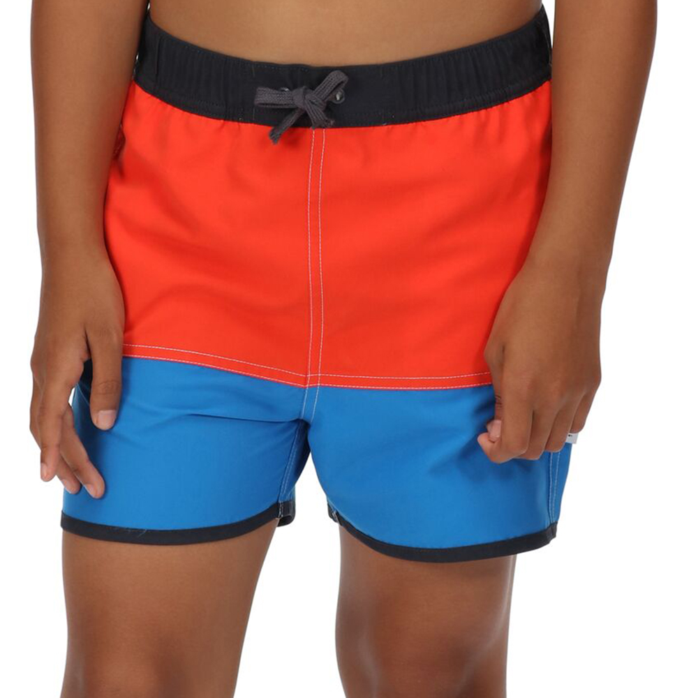 Regatta Boys Sergio Quick Drying Colourblock Swim Shorts 3-4 Years - Waist 53-54cm (height 98-104cm)