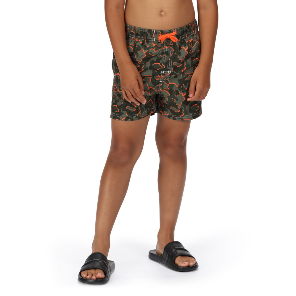 Regatta Boys Skander Ii Camoflauge Quick Dry Swim Shorts 14/15 Years - Waist 73-76cm (height 164-170cm)