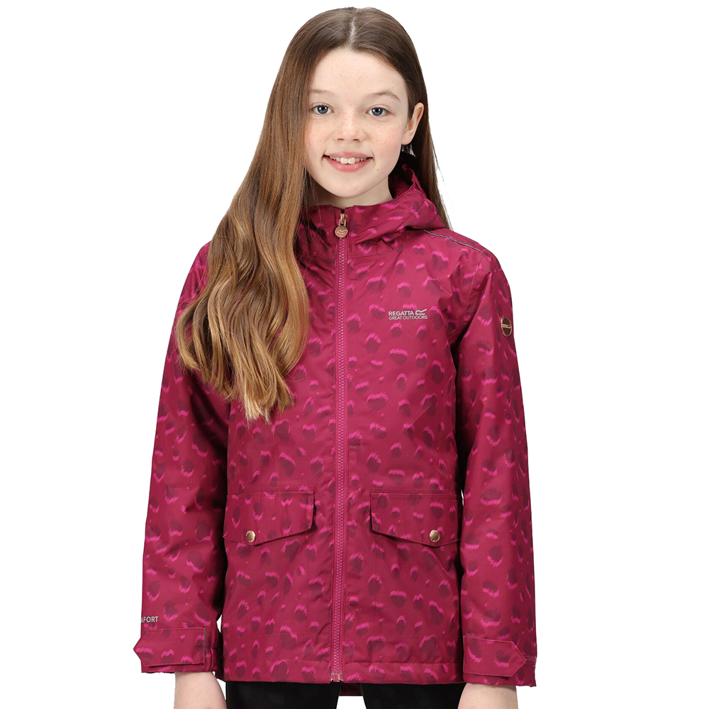 Regatta Girls Bixby Waterproof Breathable Reflective Coat 3-4 Years - Chest 55-57cm (height 98-104cm)