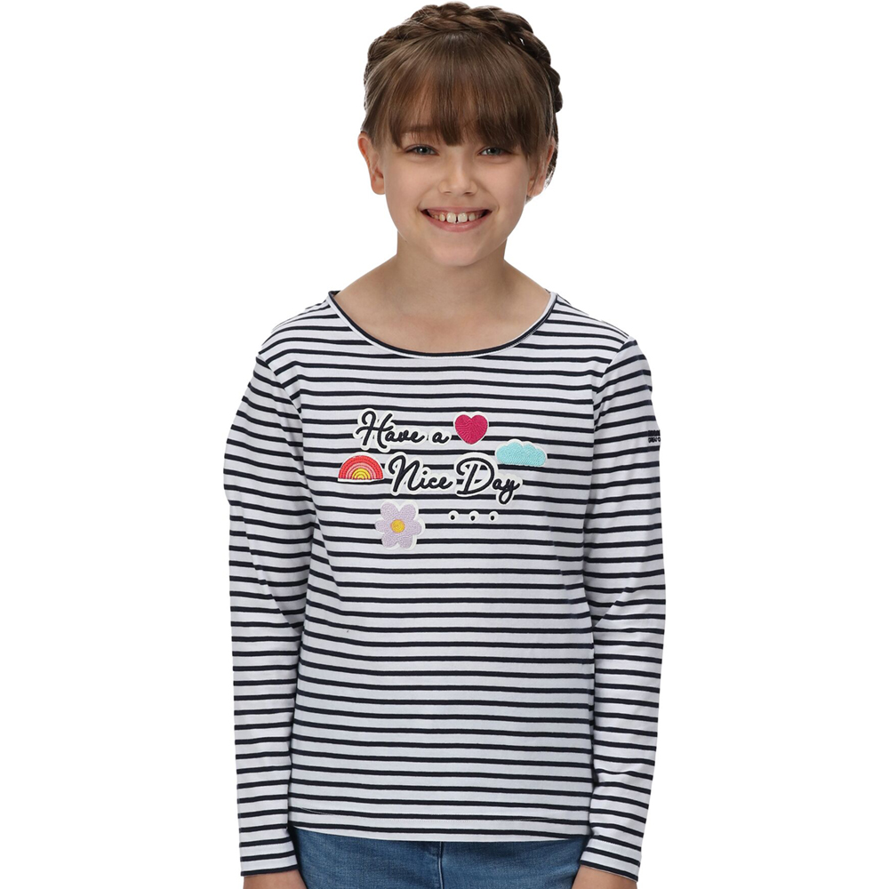 Regatta Girls Clarabee Coolweave Cotton Long Sleeve Top 11-12 Years- Chest 30-31  (75-79cm)