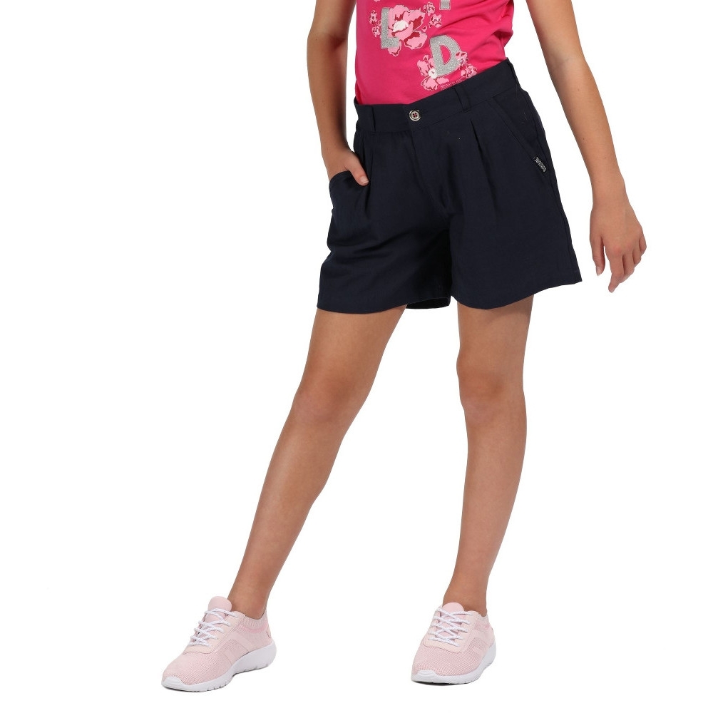Regatta Girls Damita Coolweave Cotton Summer Shorts 3-4 Years - Waist 53-54cm (height 98-104cm)