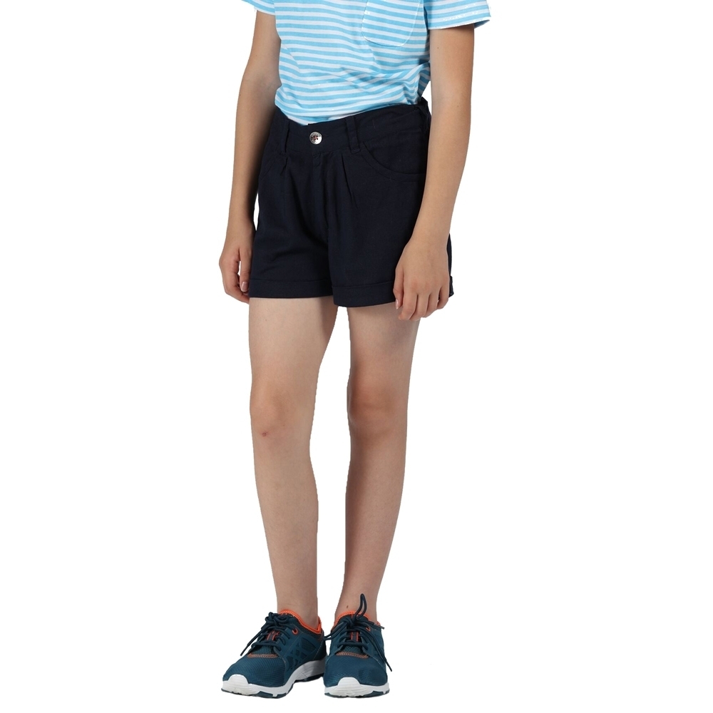 Regatta Girls Delicia Cotton Casual Shorts 11-12 Years - Waist 65-67cm (height 146-152cm)