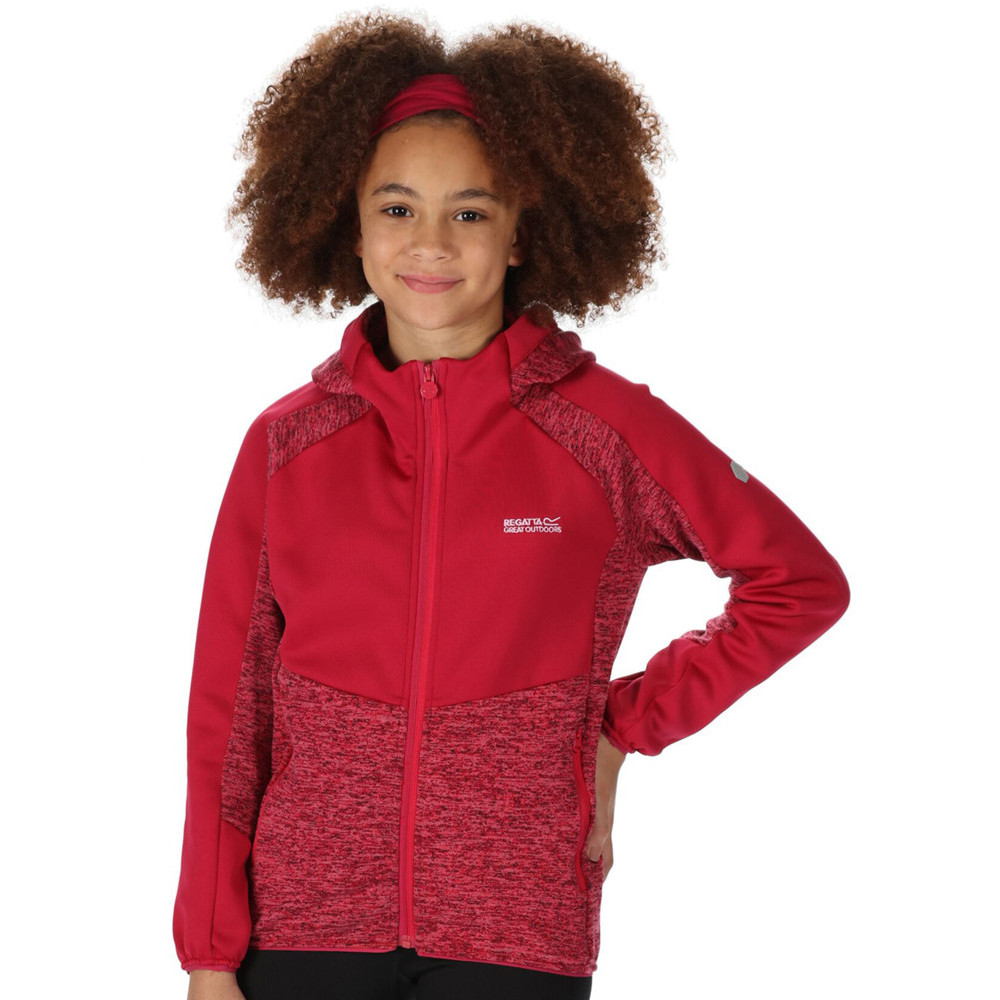 Regatta Girls Dissolver Vi Reflective Full Zip Fleece Jacket 5-6 Years - Chest 59-61cm (height 110-116cm)
