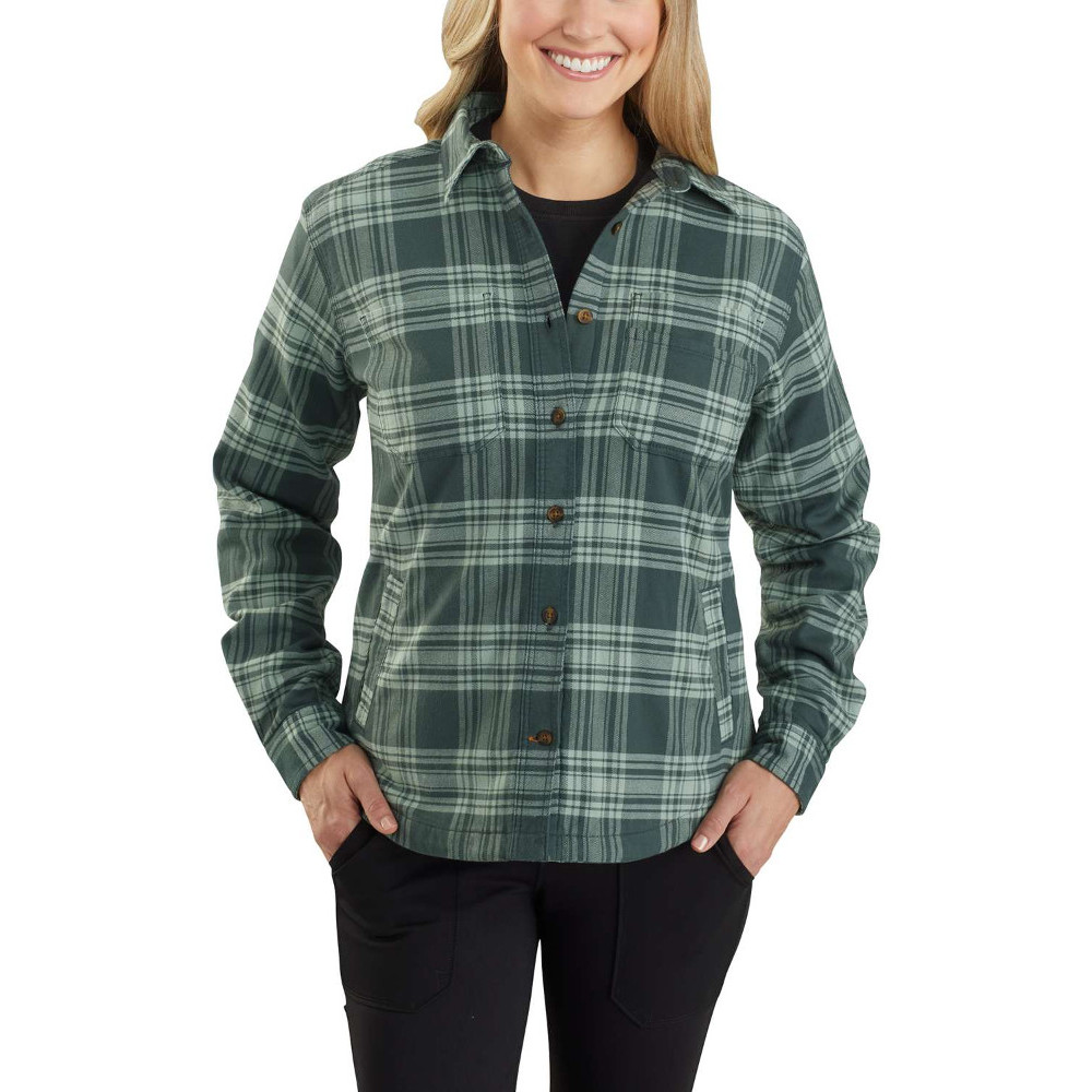 Carhartt Womens Hamilton Plaid Flannel Work Shirt Jacket Xs - Bust 31-33 (78.5-84cm)