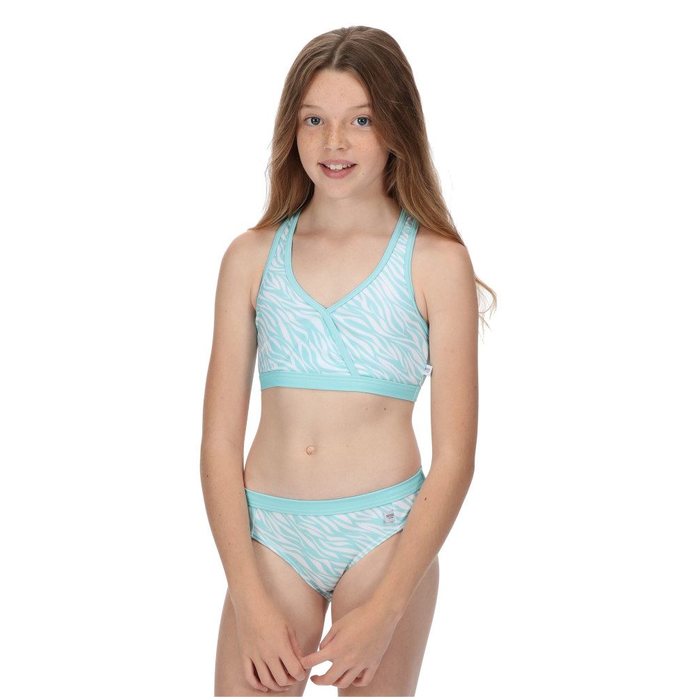 Regatta Girls Hosanna Racer Back Printed Bikini Swim Top 9-10 Years - Chest 69-73cm (height 135-140cm)