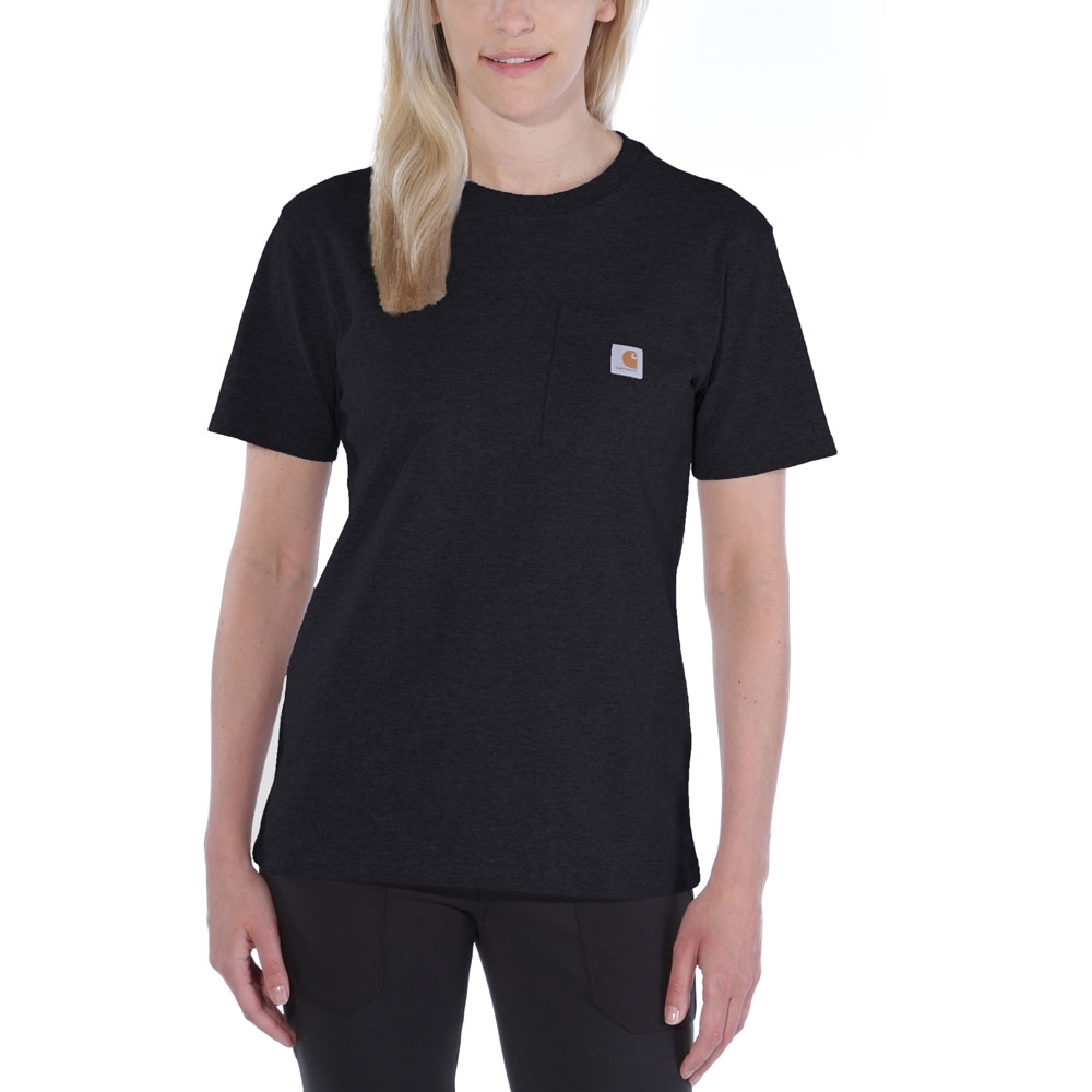 Carhartt Womens Pocket Workwear Ribknit Short Sleeve T-shirt L - Bust 38.5-40 (98-102cm)