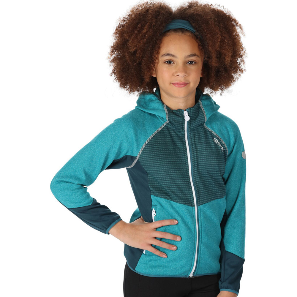 Regatta Girls Prenton Full Zip Hooded Fleece Jacket 13 Years - Chest 79-83cm (height 153-158cm)