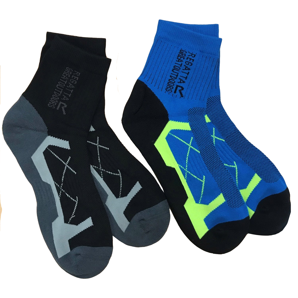 Regatta Mens 2 Pack Outdoor Active Wicking Walking Socks Uk Size 6-8
