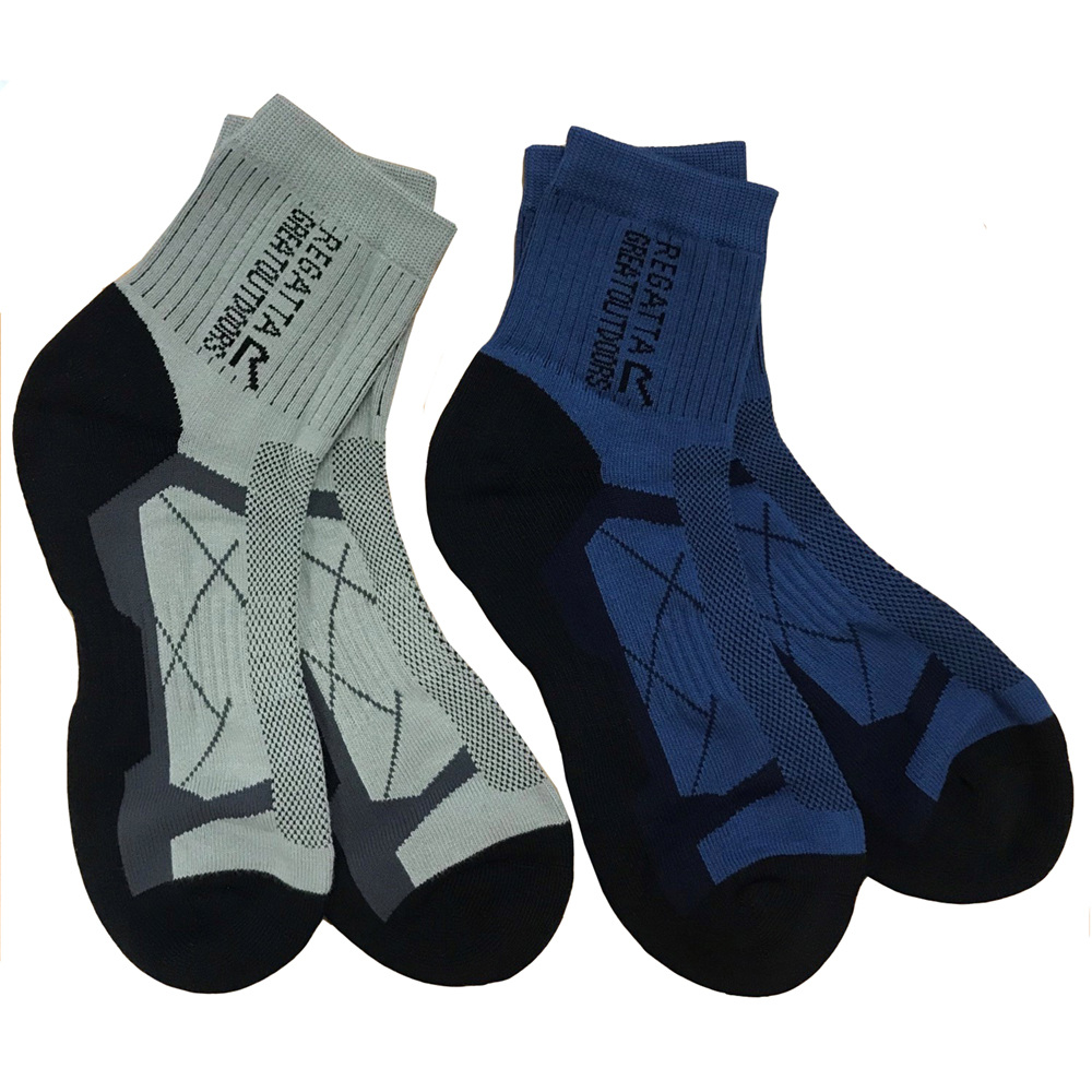 Regatta Mens 2 Pack Outdoor Active Wicking Walking Socks Uk Size 9-12