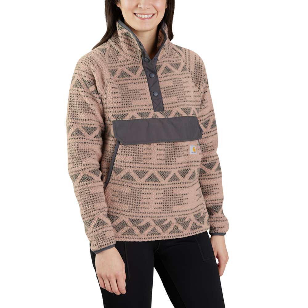 Carhartt Womens Relaxed Fit Sherpa Fleece Pullover Jacket L - Bust 38.5-40 (98-102cm)
