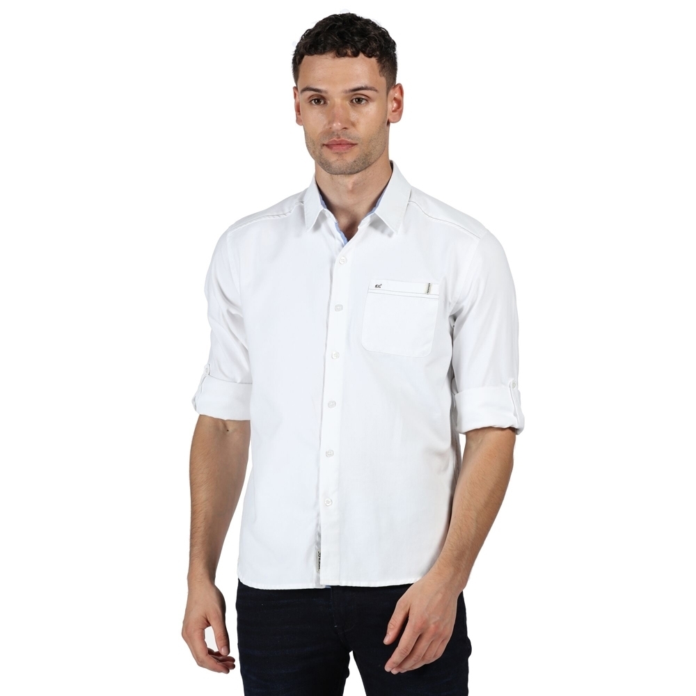 Regatta Mens Banning Cotton Oxford Long Sleeve Shirt L - Chest 41-42 (104-106.5cm)