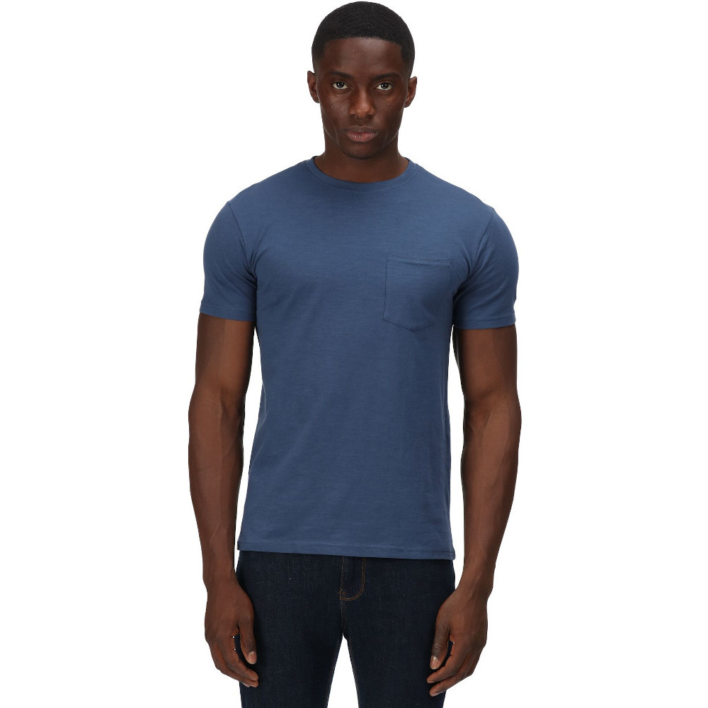 Regatta Mens Caelum Coolweave Cotton Slub Jersey T Shirt Xxl- Chest 46-48 (117-122cm)