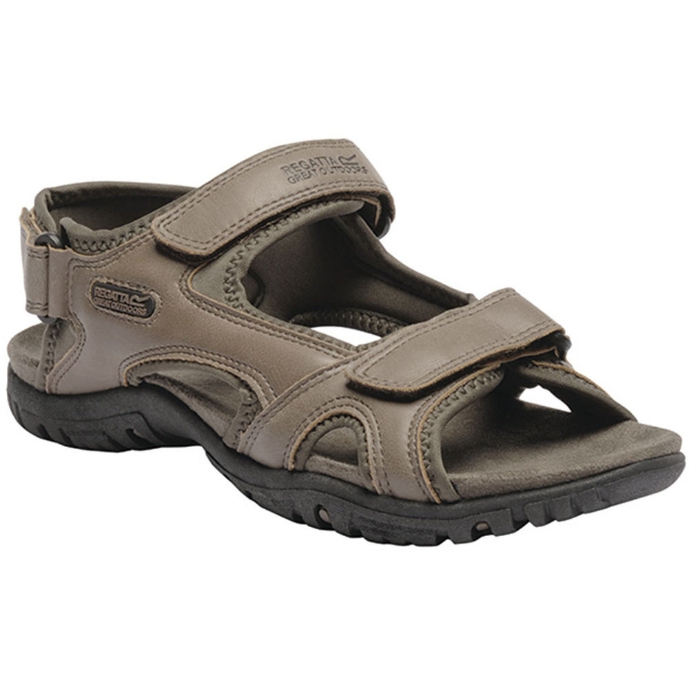 Regatta Mens Haris Three Strap Faux Leather Walking Sandals Uk Size 9.5 (eu 44)