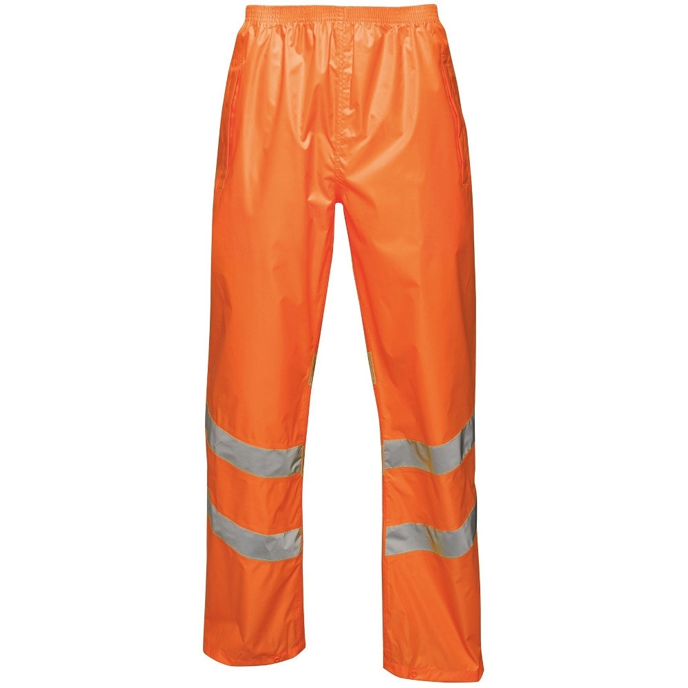 Regatta Mens Hi Vis Pro Packaway Waterproof Work Trousers 3xl - Chest 49-51 (124.5-129.5cm)