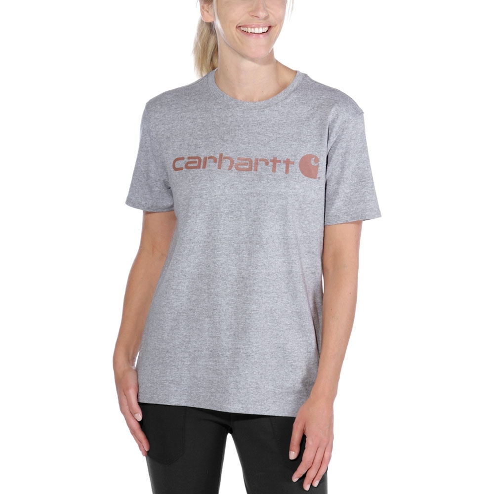 Carhartt Womens Workwear Logo Graphic Short Sleeve T Shirt L - Bust 38.5-40 (98-102cm)