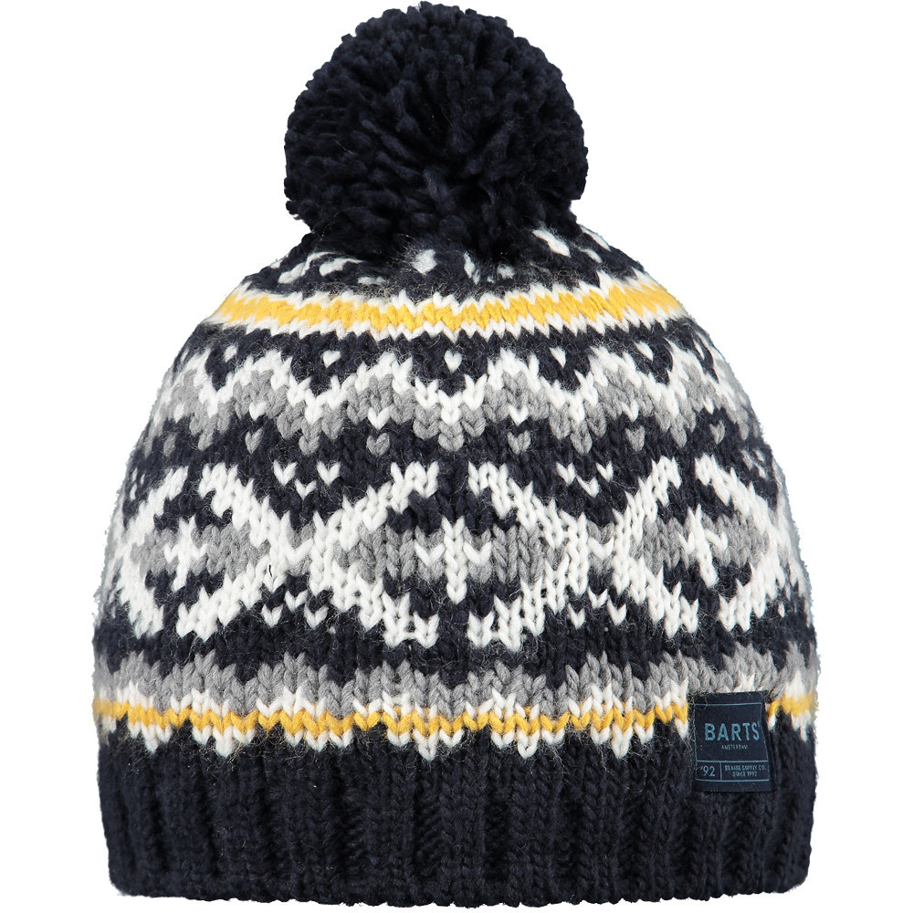 Barts Mens Pazo Fleece Lined Knitted Pom Pom Beanie Hat One Size