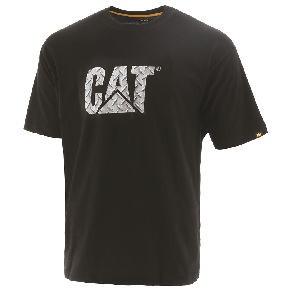 Cat Mens Custom Logo Breathable Cotton Work T Shirt M - Chest 38-41 (97 - 104cm)