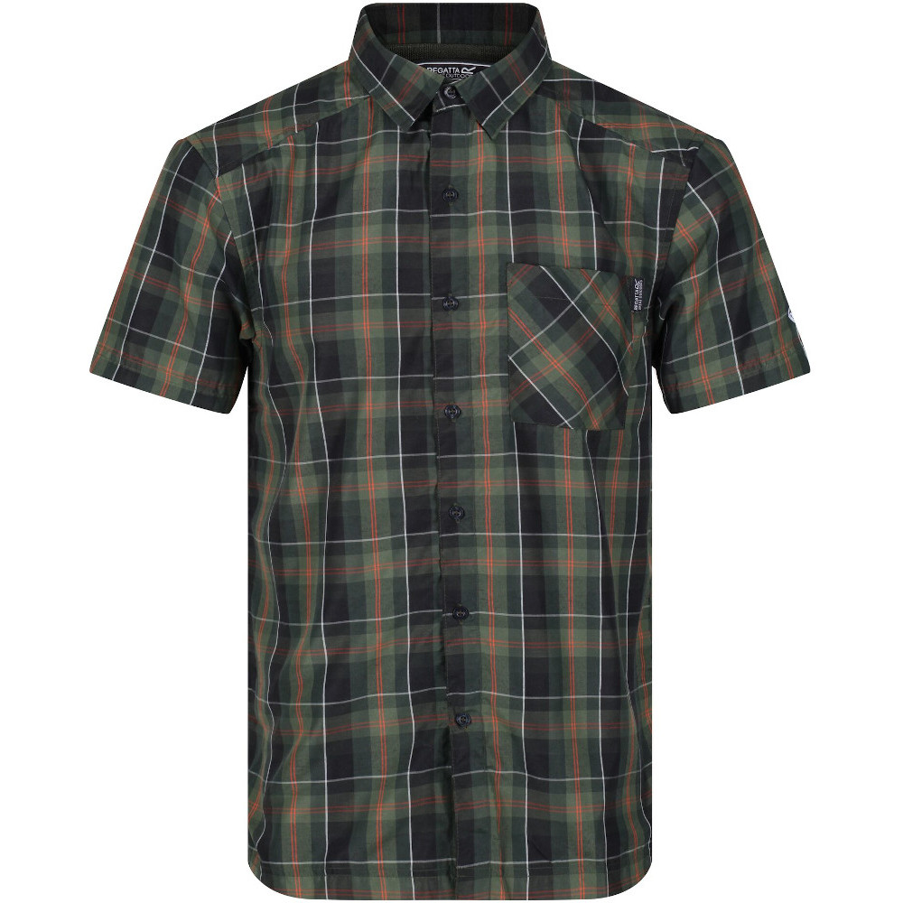 Regatta Mens Kalambo V Polyester Checked Short Sleeve Shirt S - Chest 37-38 (94-96.5cm)