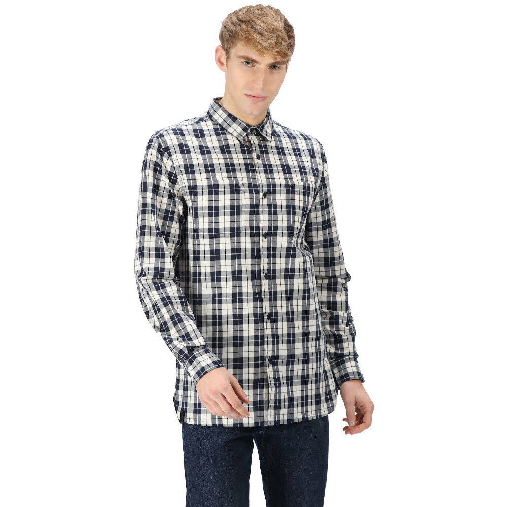 Regatta Mens Lance Organic Cotton Long Sleeve Shirt 3xl - Chest 49-51 (124.5-129.5cm)