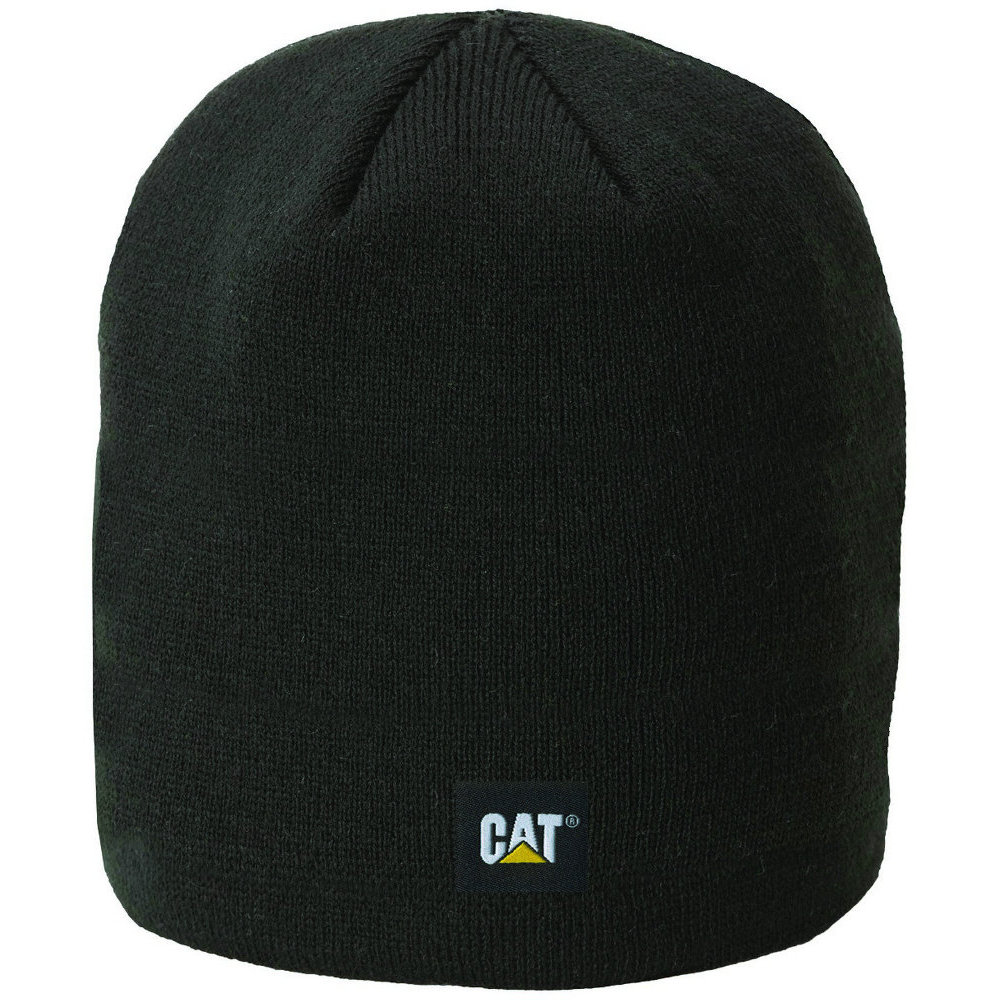 Cat Workwear MensandWomens/ladies 100% Acrylic Logo Knit Cap One Size
