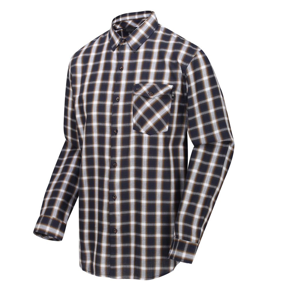 Regatta Mens Lonan Long Sleeved Checked Fleece Lined Shirt M - Chest 39-40 (99-101.5cm)
