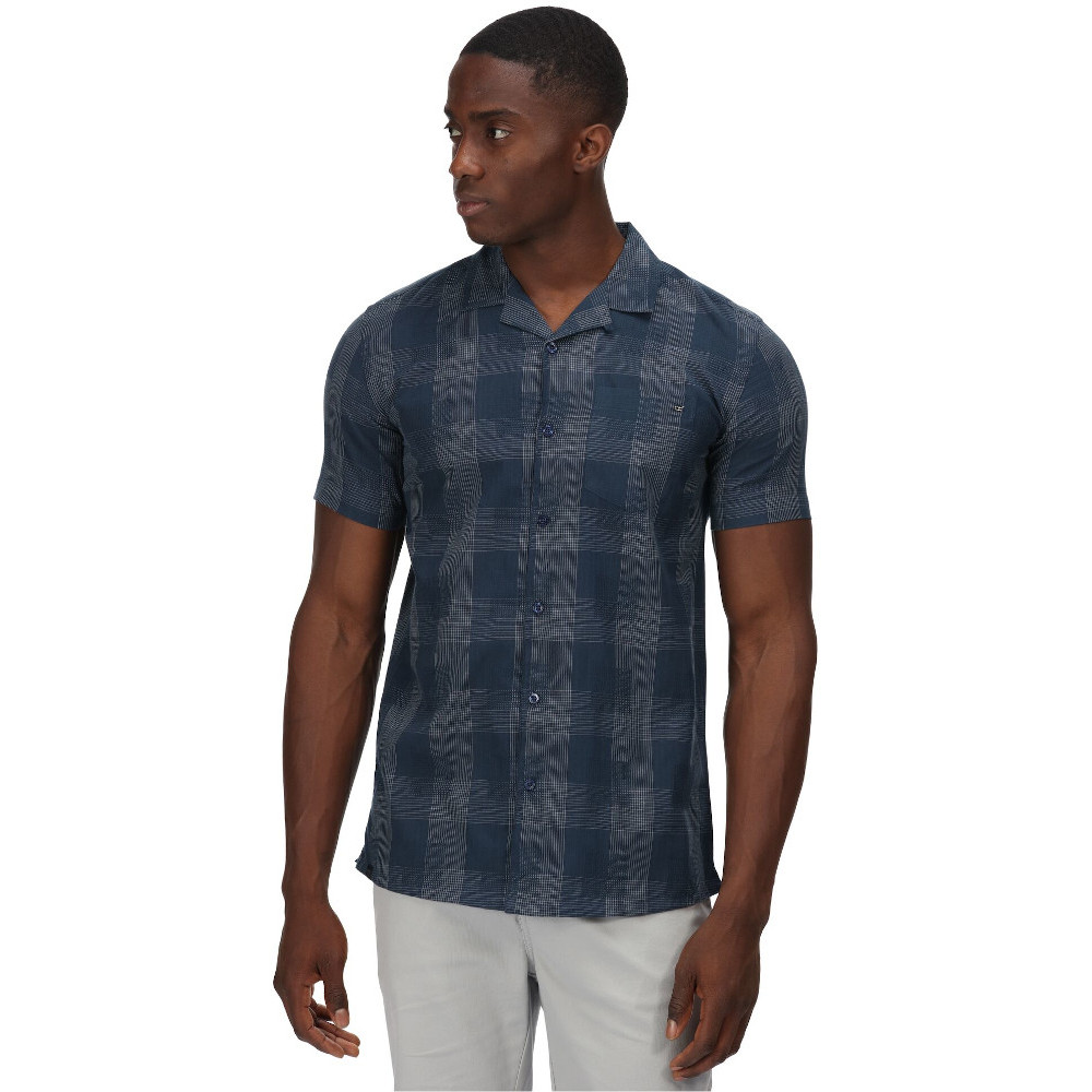 Regatta Mens Mahlon Coolweave Cotton Short Sleeve Shirt Xl- Chest 43-44 (109-112cm)