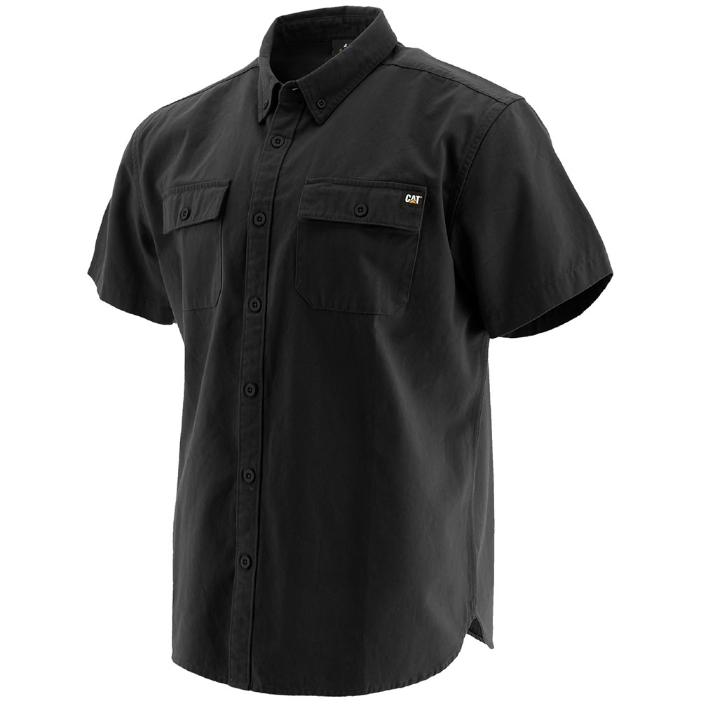 Cat Workwear Mens Button Up Short Sleeve Durable Work Shirt M - Chest 38-41 (97 - 104cm)