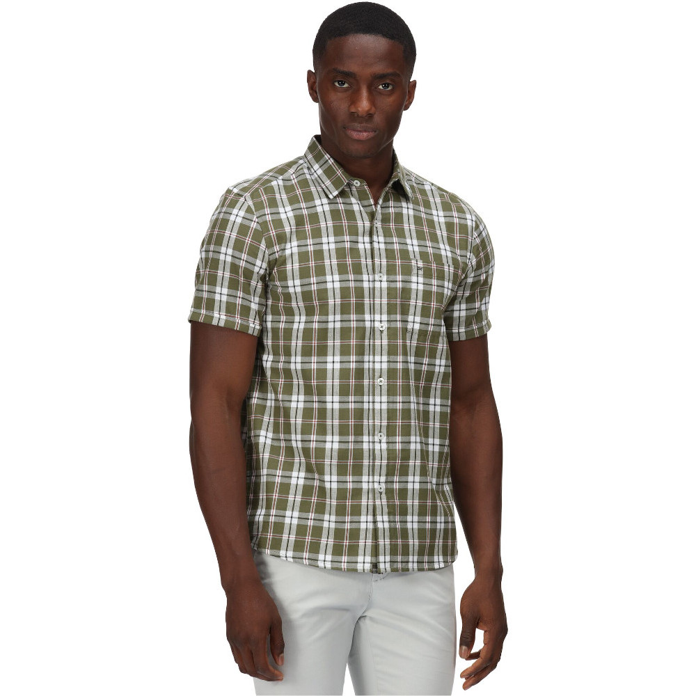 Regatta Mens Ryker Coolweave Cotton Short Sleeve Shirt M- Chest 39-40 (99-101.5cm)