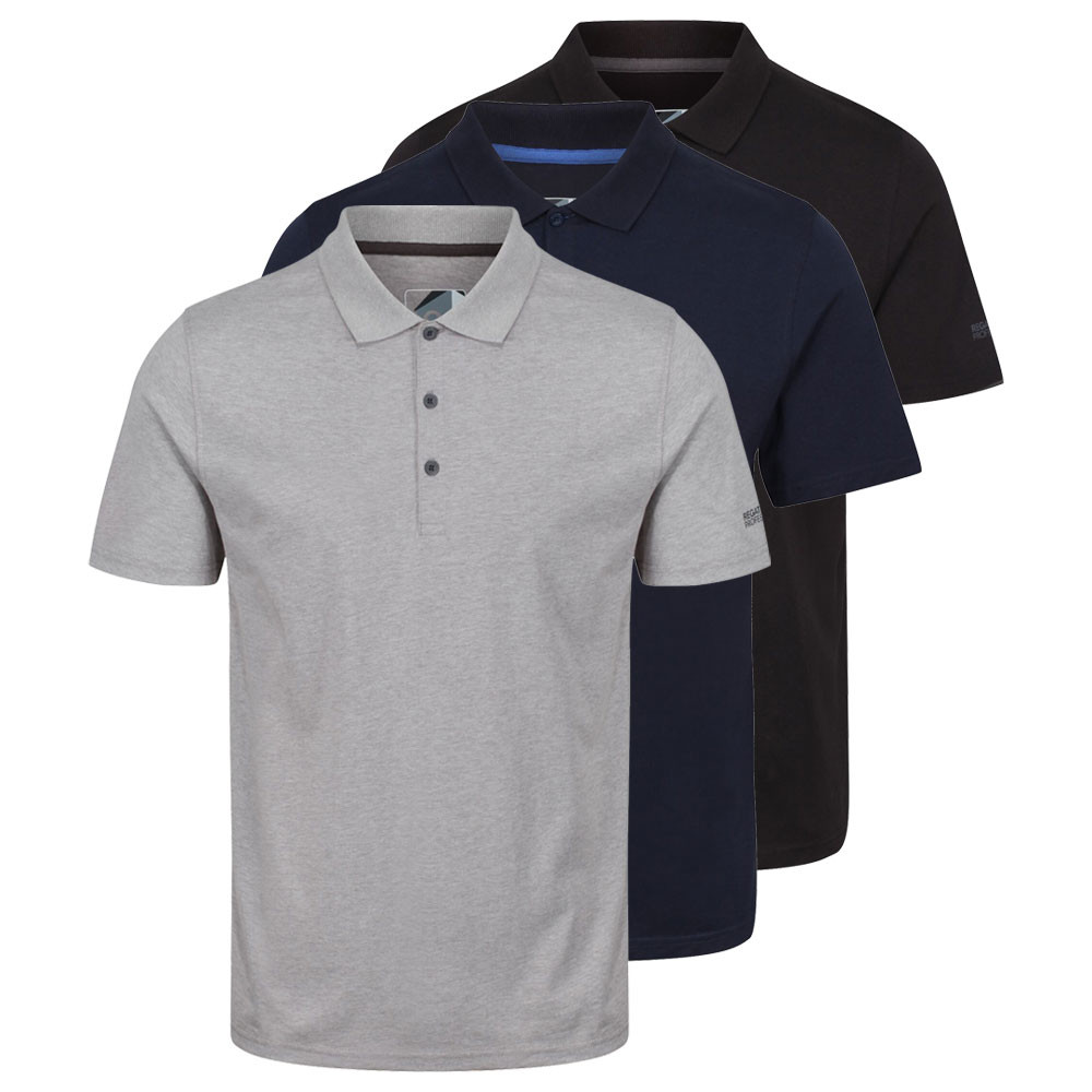 Regatta Professional Mens Essentials 3 Pack Polo Shirt 3xl - Chest 49-51 (124.5-129.5cm)