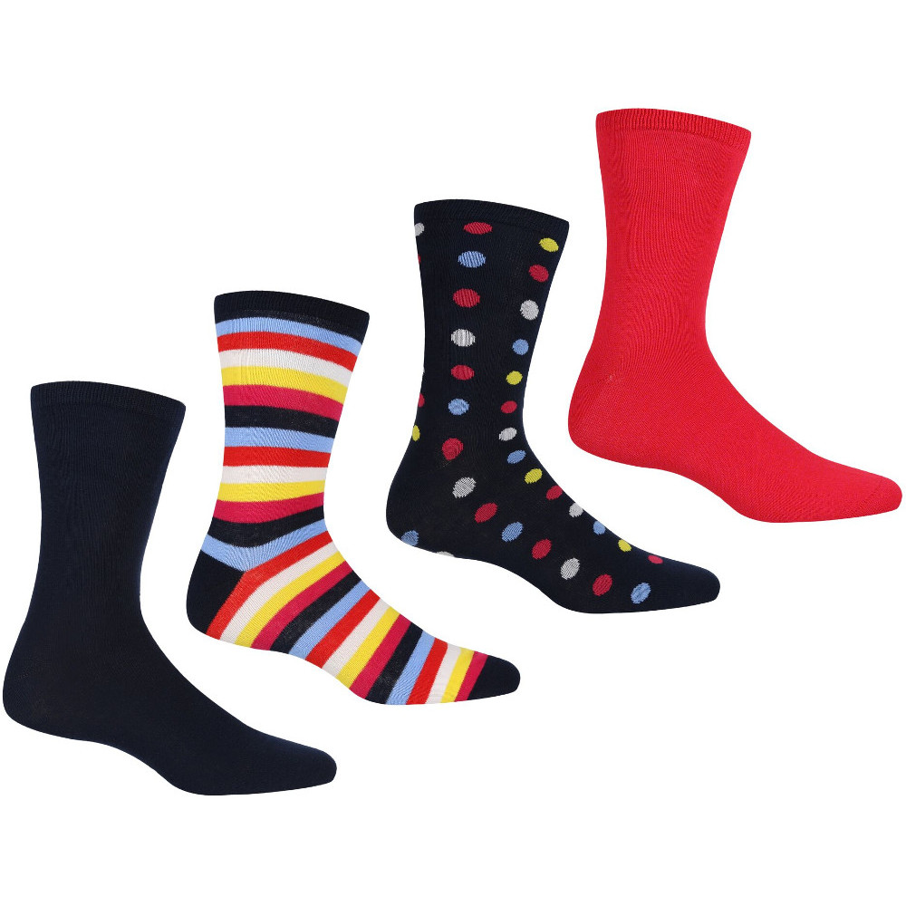 Regatta Womens 4pk Lifestyle Comfort Walking Socks Uk Size 3-5