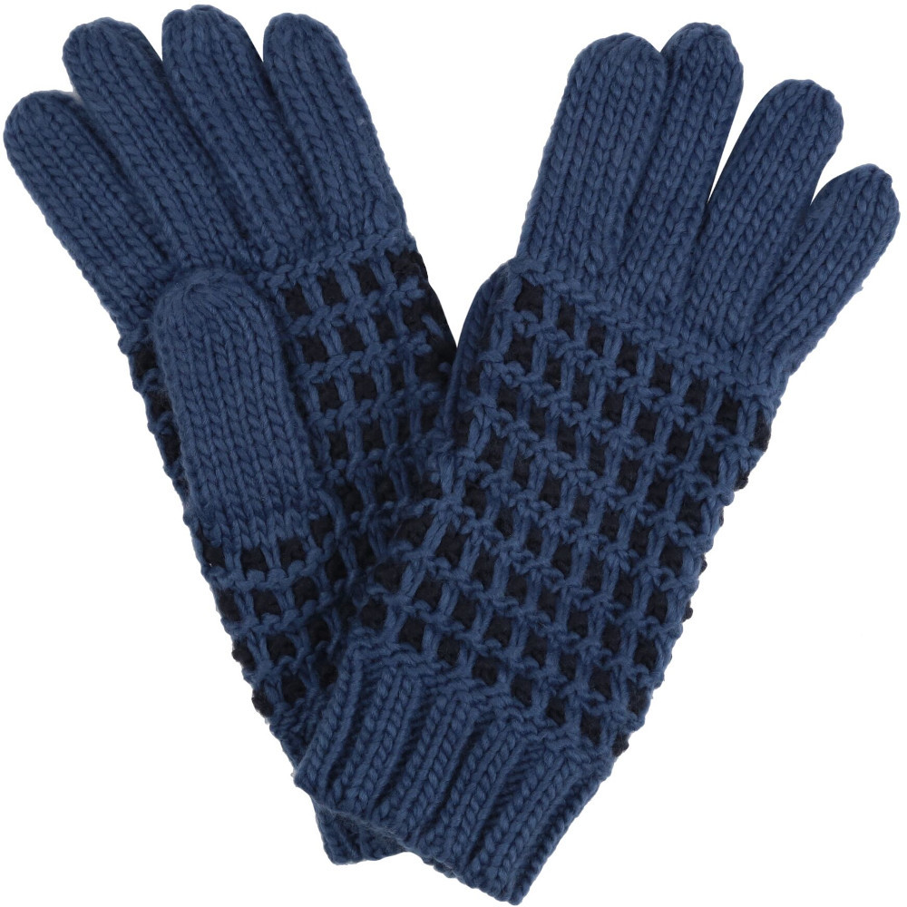 Regatta Womens Dalary Acrylic Knit Turn Up Gloves Large/extra Large