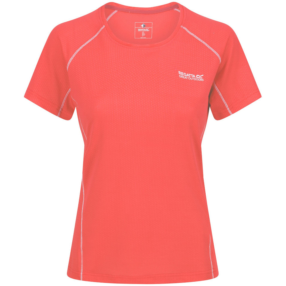 Regatta Womens Devote Ii Quick Drying Short Sleeve T Shirt 10 - Bust 34 (86cm)