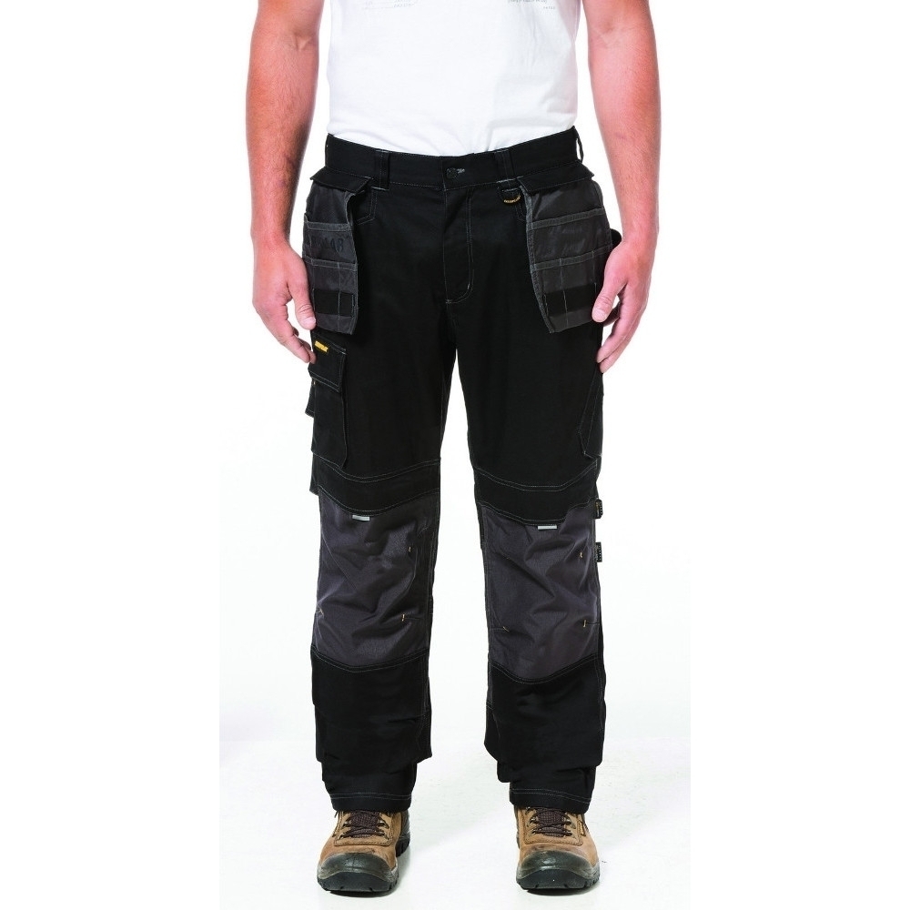 Cat Workwear Mens H2o Defender Reflective Durable Work Trousers Pants 32l - Waist 32  Inside Leg 34