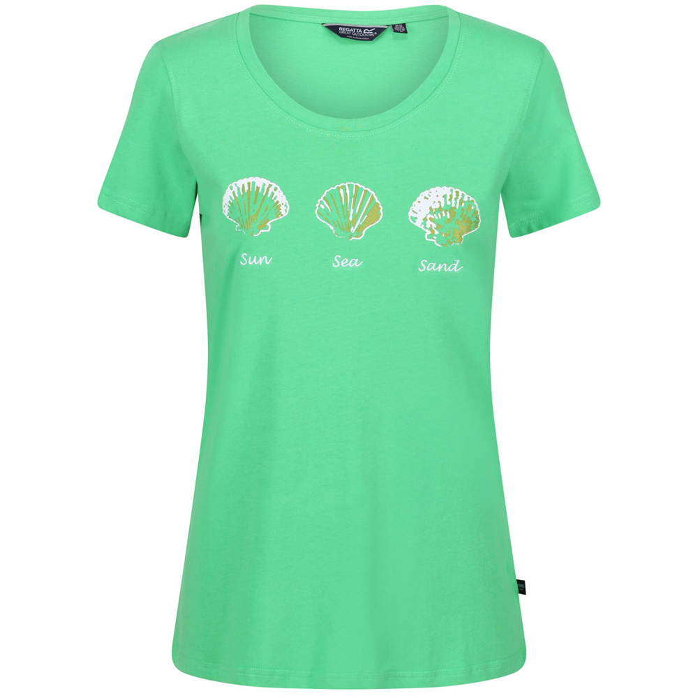 Regatta Womens Filandra Vi Coolweave Cotton Jersey T Shirt 10 - Bust 34 (86cm)