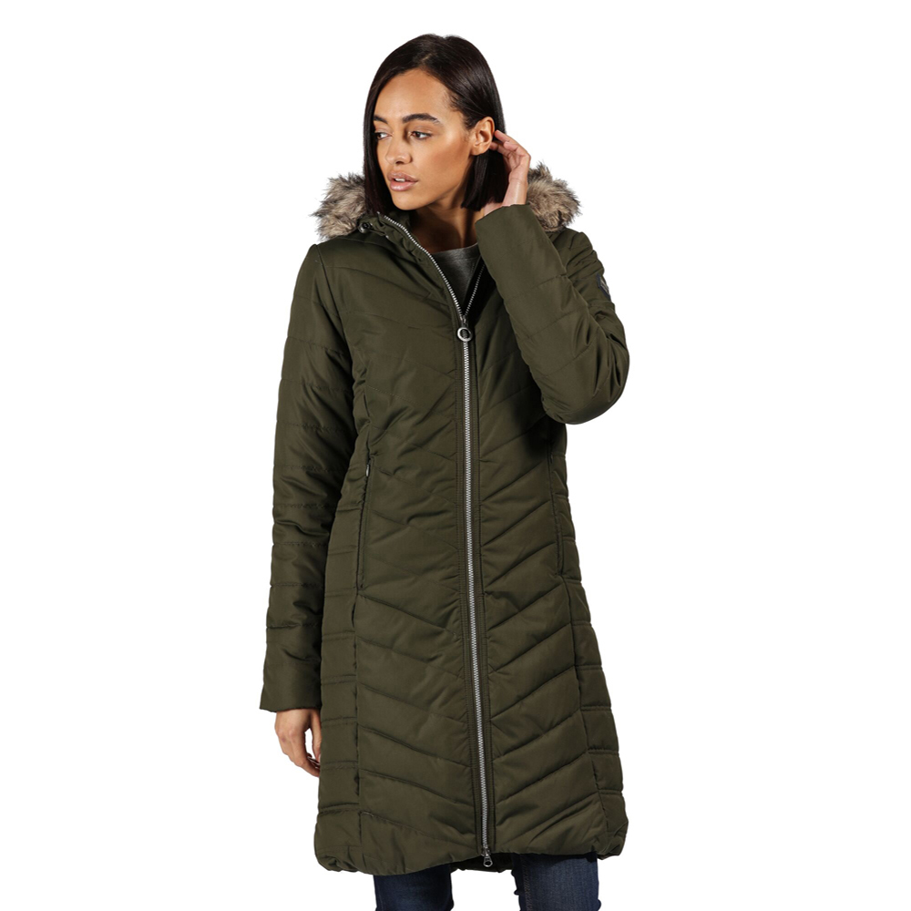 Regatta Womens Fritha Insulated Quilted Parka Coat Jacket 18 - Bust 43 (109cm)