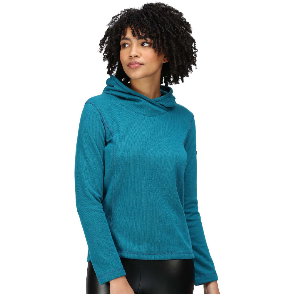 Regatta Womens Kyrielle Rib Jersey Fleece Sweater Hoodie 12 - Bust 36 (92cm)