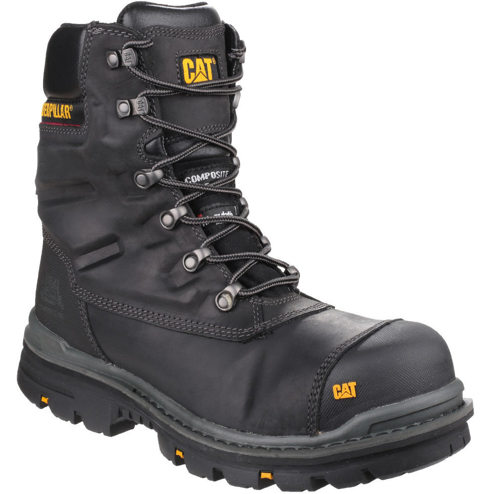 Cat Workwear Mens Premier Waterproof Leather S3 Safety Boots Uk Size 10 (eu 44.5  Us 10.5)