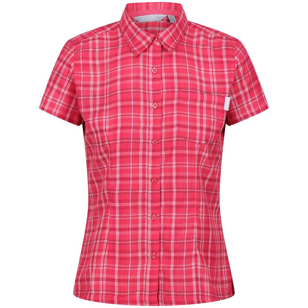 Regatta Womens Mindano Vi Quick Drying Short Sleeve Shirt 10 - Bust 34 (86cm)
