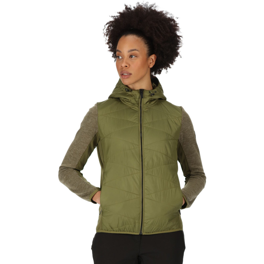 Regatta Womens Pemble Iv Hybrid Insulated Zip Fleece Hoodie 10 - Bust 34 (86cm)