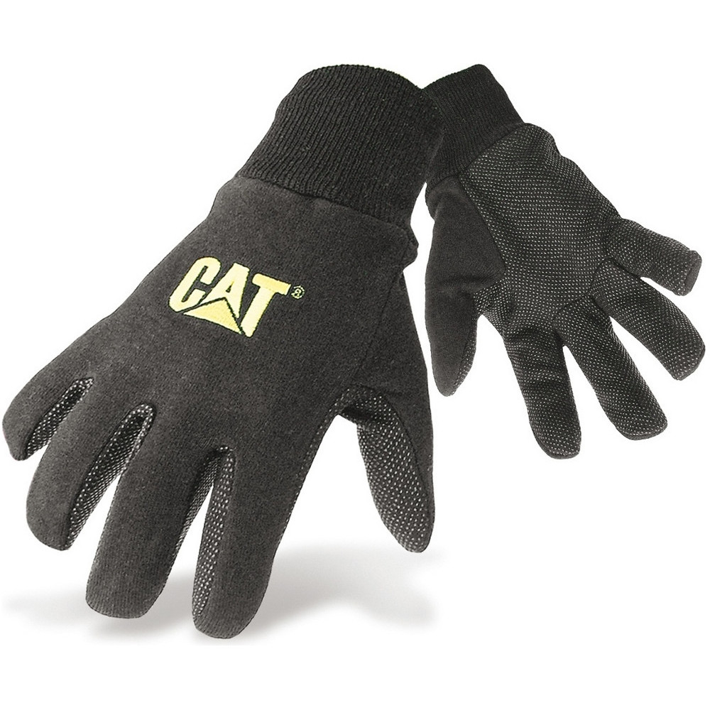 Cat Workwear Mens Workwear Jersey Heavy Duty Dotted Workwear Gloves Large
