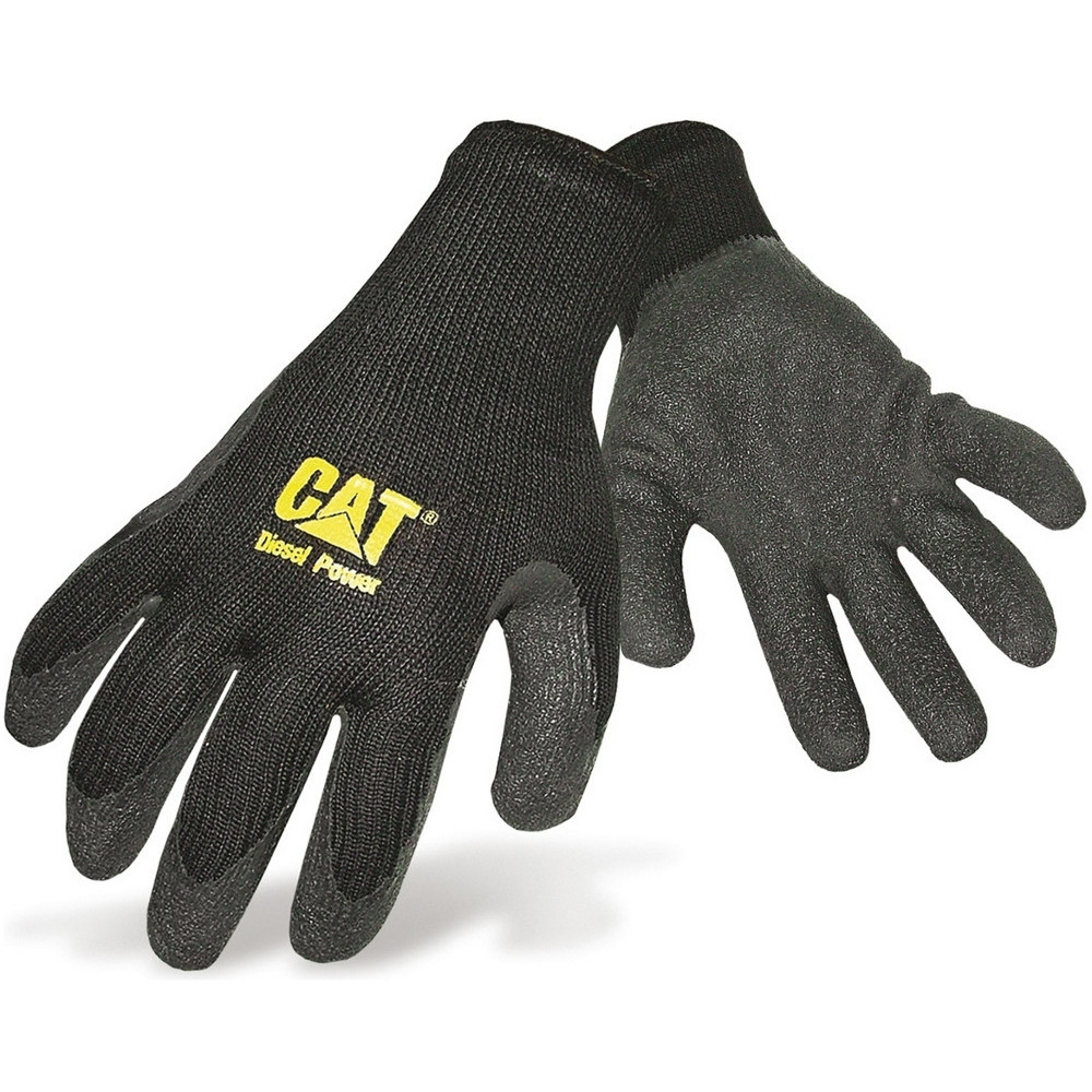 Cat Workwear Mens Workwear Knit Wrist Latex Palm Gloves Large