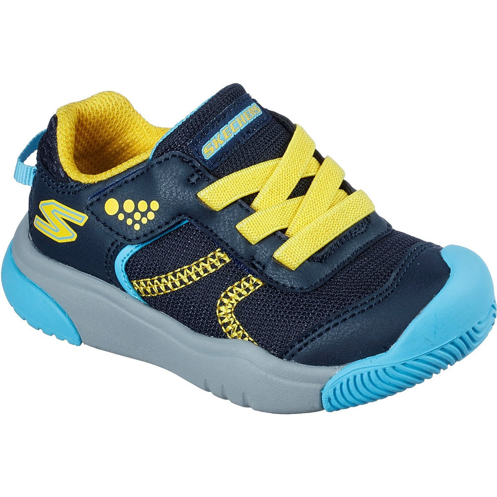 Skechers Boys Mighty Toes Lil Tread Lightweight Trainers Uk Size 10 (eu 27)