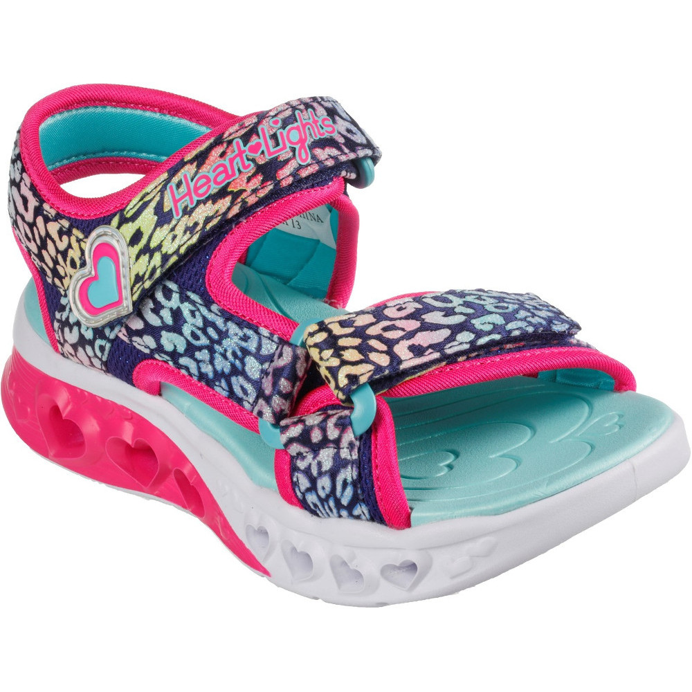 Skechers Girls Flutter Hearts Light Up Summer Sandals Uk Size 2 (eu 35)