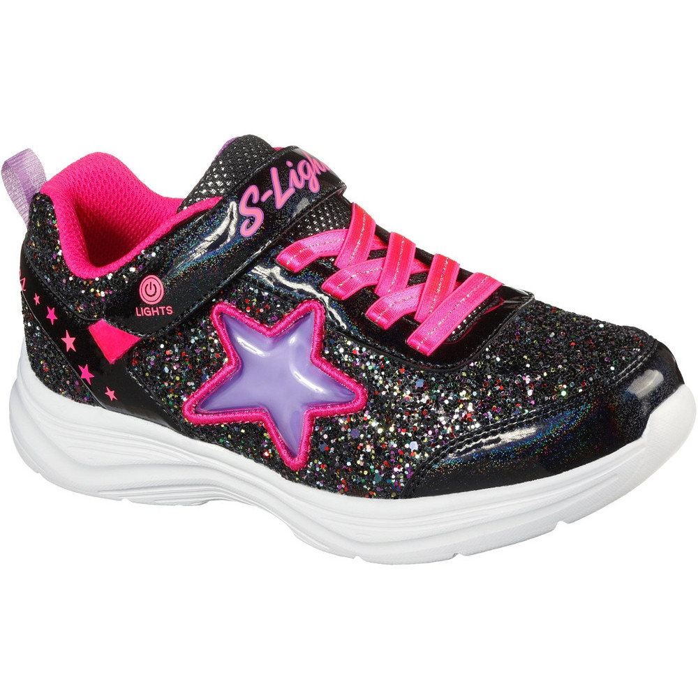 Skechers Girls S Lights Glimmer Kicks Starlet Shine Shoes Uk Size 1.5 (eu 34)