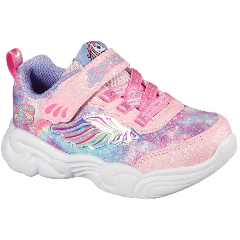 Skechers Girls Unicorn Storm Sports Lace Up Trainers Shoes Uk Size 4 (eu 21)