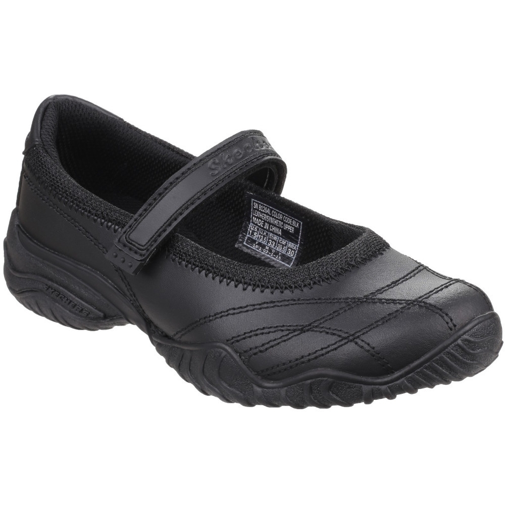 Skechers Girls Velocity Pouty Touch Fasten Leather Casual Shoe Uk Size 4 (eu 37)