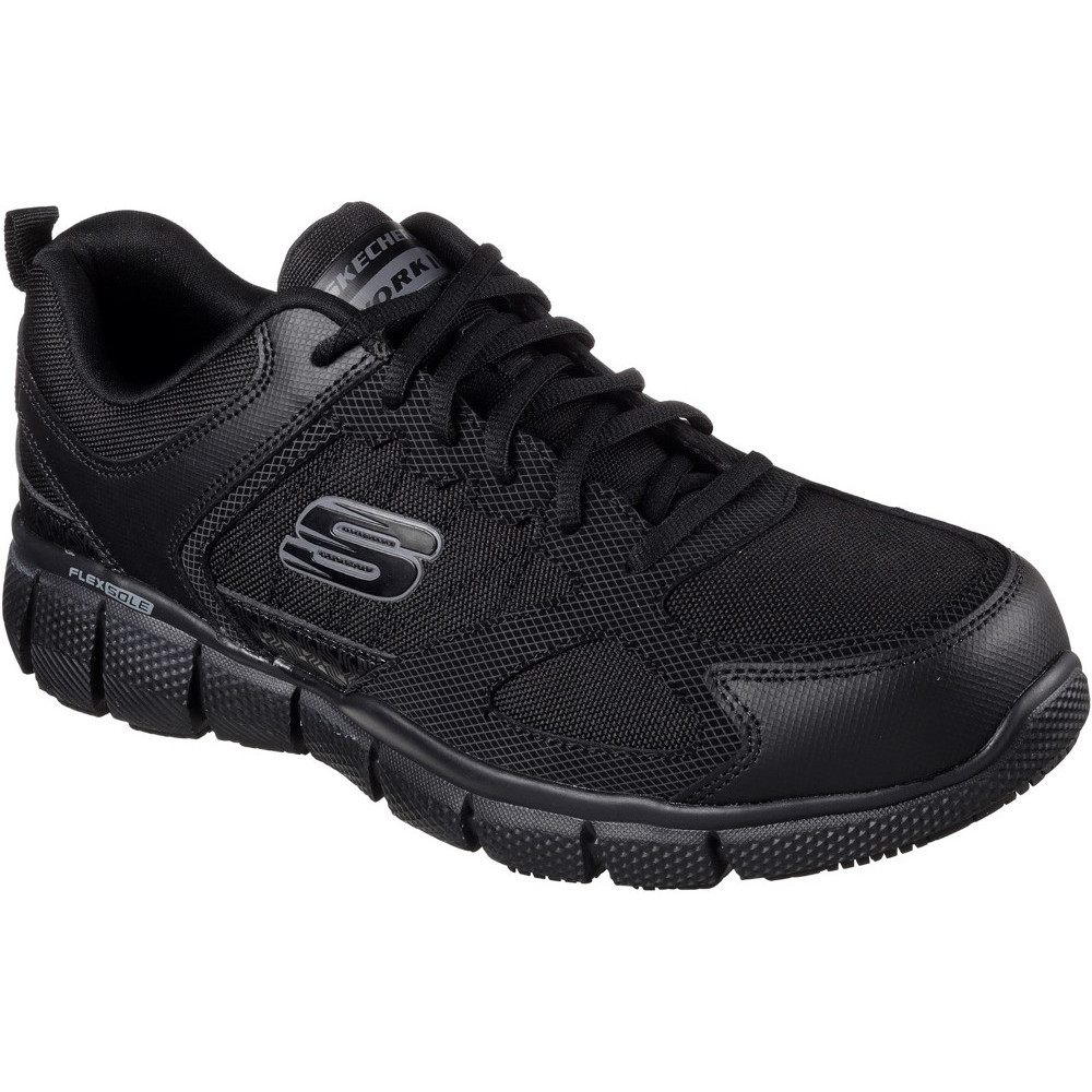 Skechers Mens Telphin Sanphet Lace Up Slip Resistant Shoes Uk Size 10 (eu 45)