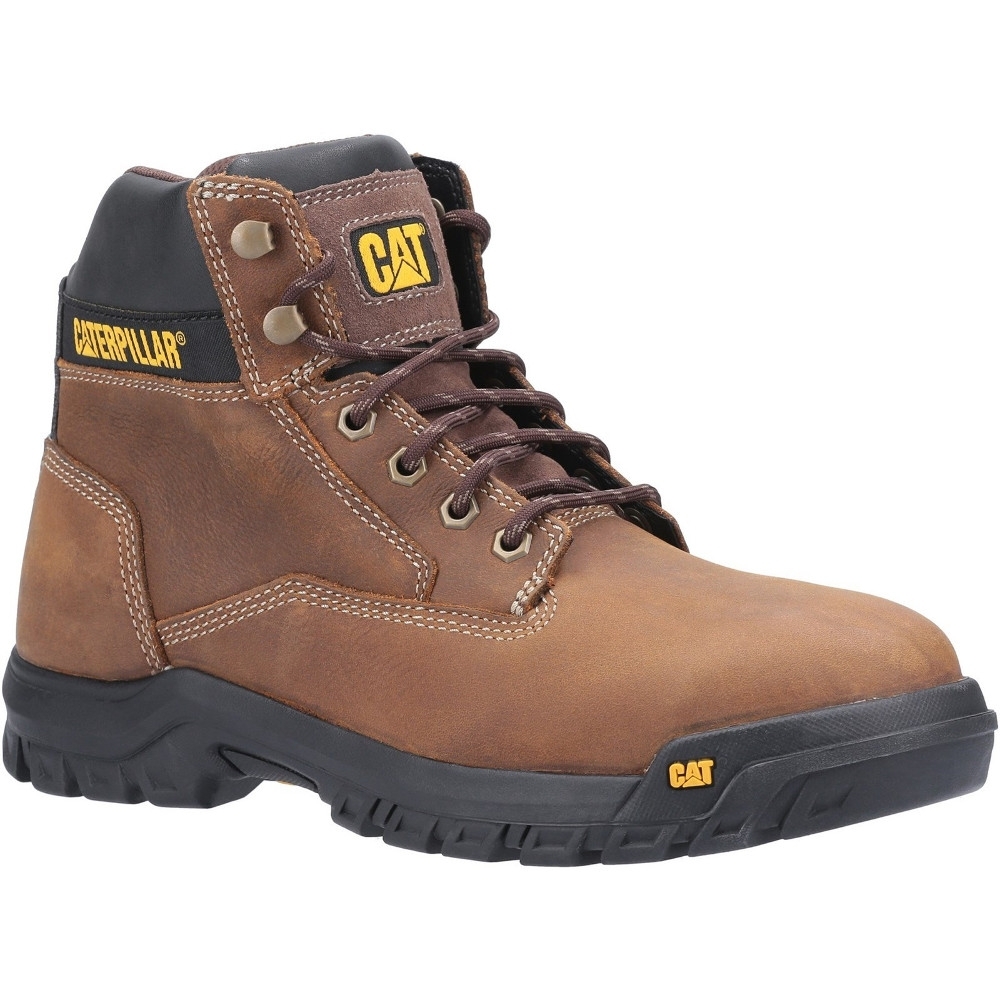 Caterpillar Mens Median S3 Leather Lace Up Safety Boots Uk Size 7 (eu 41)