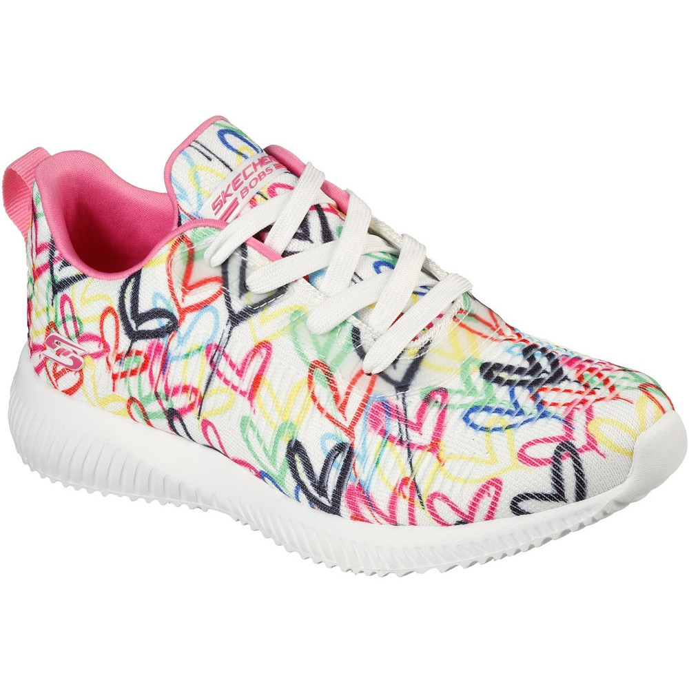 Skechers Womens Bobs Squad Starry Love Lace Up Trainers Uk Size 4 (eu 37)